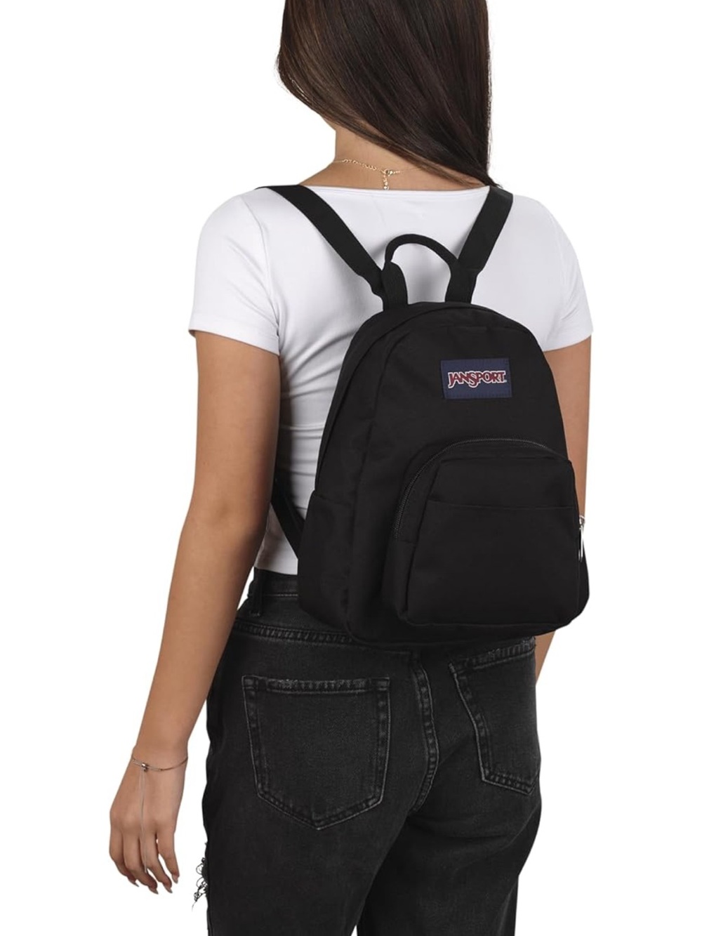 Jansport Half Pint Black Classic Mini Backpack Purse